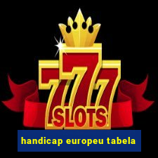 handicap europeu tabela